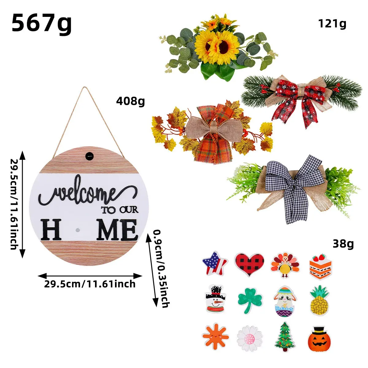 Christmas Wreaths O1CN01CYAQHK1WWJ38WONL4_!!2217693802853-0-CIB